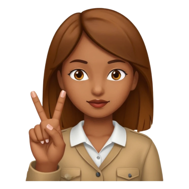 Brown girl showing middle finger sticker
