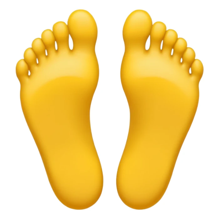 😊 emoji with feet in the front sticker