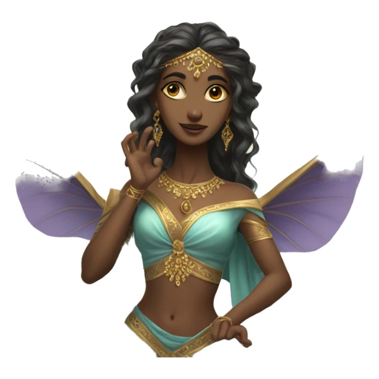 veela: Beautiful, enchanting beings with magical abilities and a temperamental nature, often appearing as dancers with veils. sticker