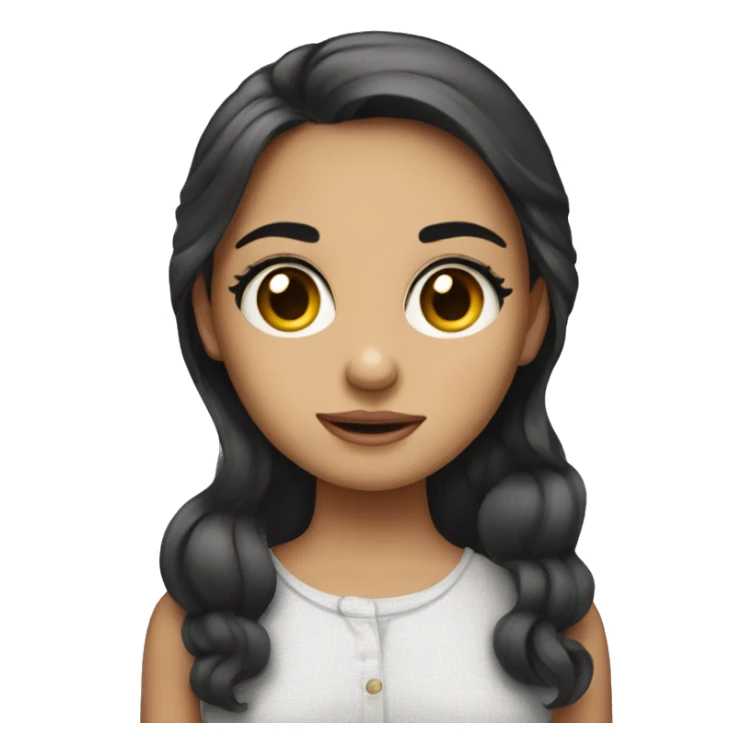 Brunete girl with big eyes  sticker