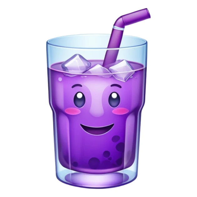 glass of grape koolaid with ice sticker