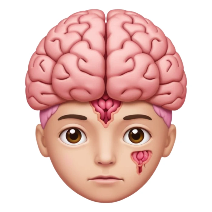 Stupid person with brains popping out sticker
