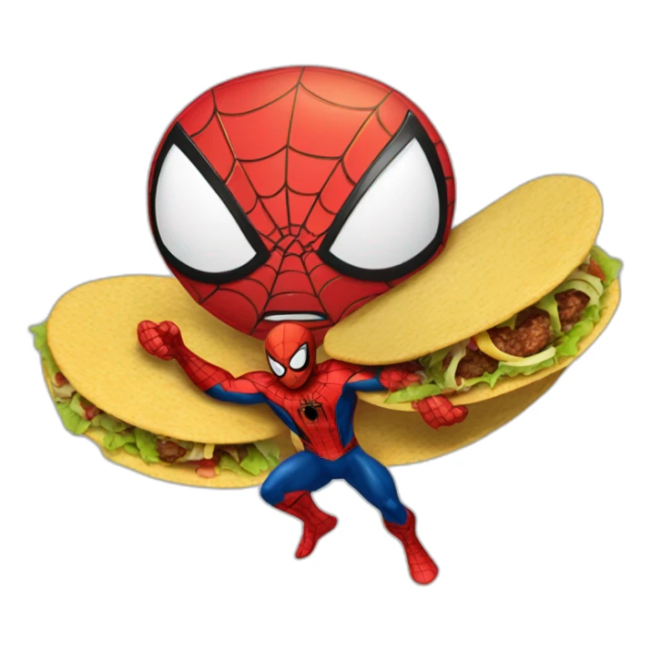 Spider man qui mange un tacos sticker