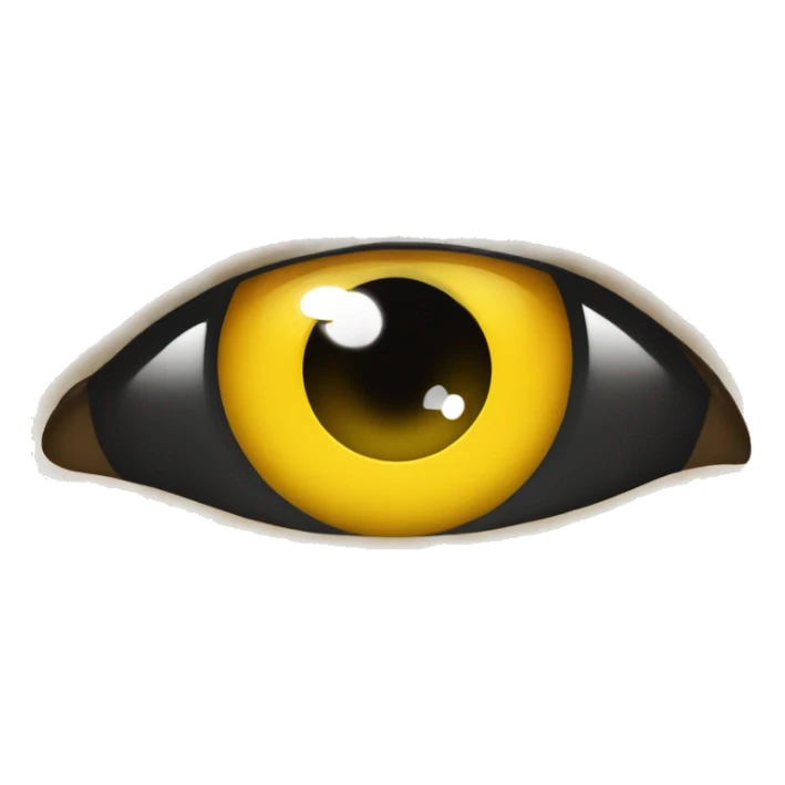 Create an Eye emoji with the text "HC" written on it in the middle. The eye should be yellow in color and the text in black. The text is important.  sticker