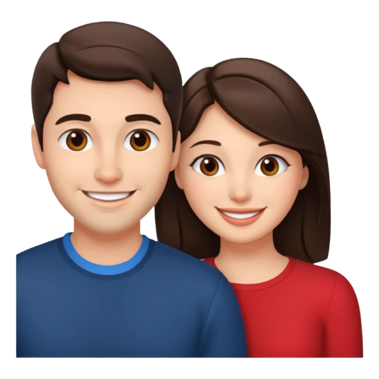 Brunette woman in love with a great man sticker