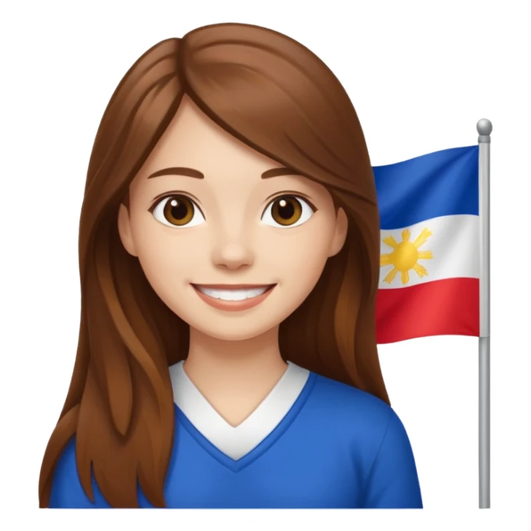 white girl pinoy flag sticker