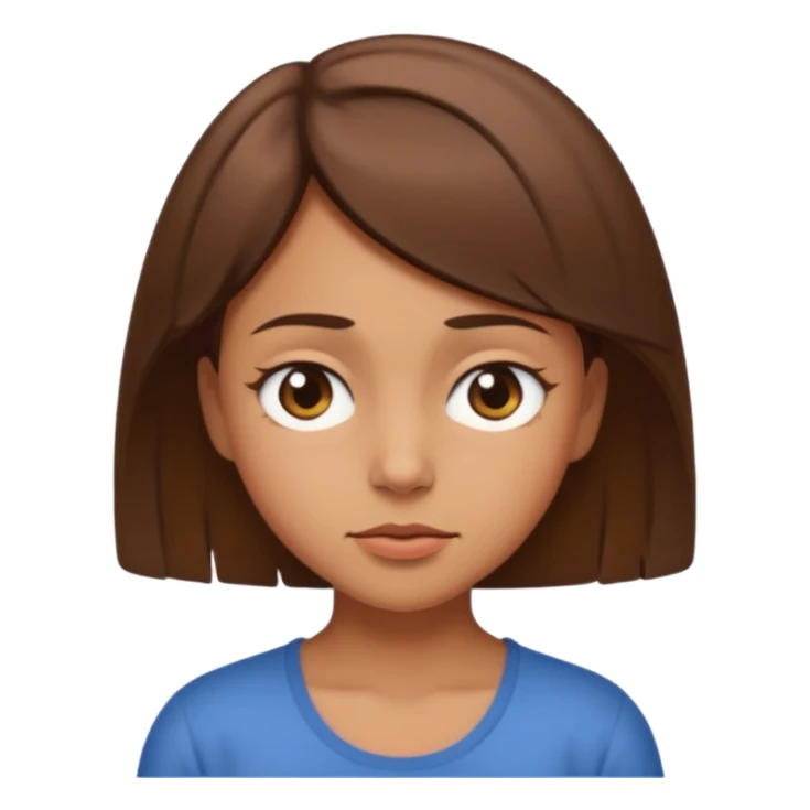 Squinting Eyes emoji medium tan girl sticker