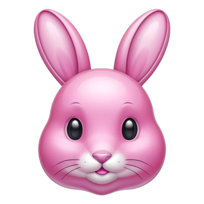 crystal bunny pink sticker