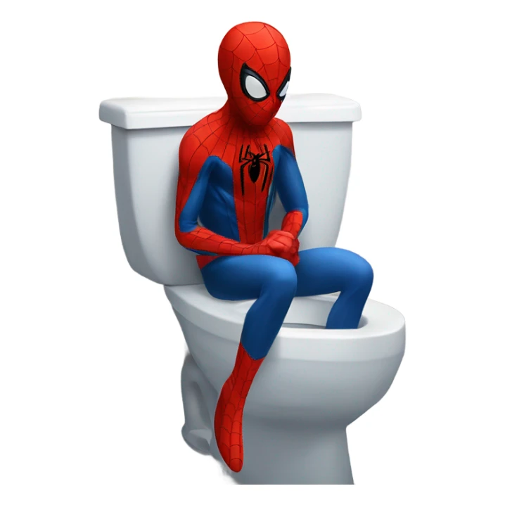 Spider - man in a toilet sticker