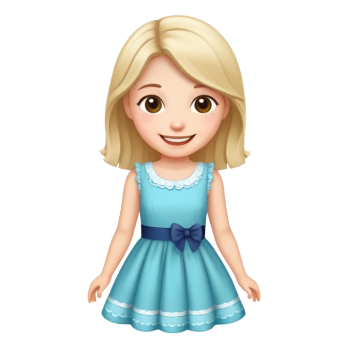 girl in a cute dress sticker