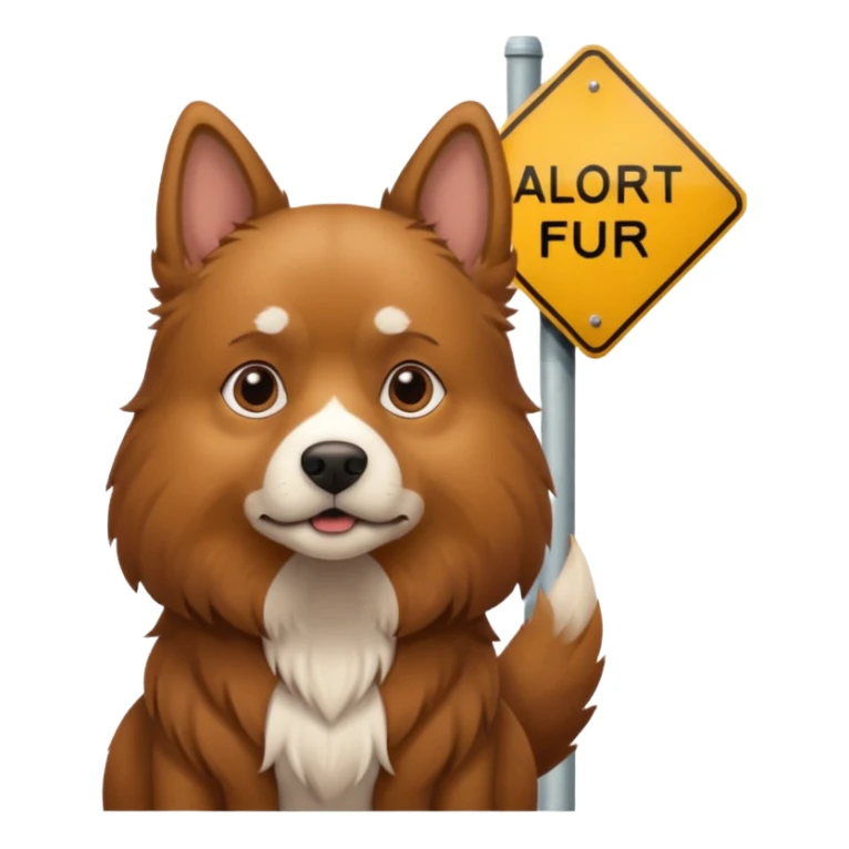 Dog + street sign, Street Wildlife. sticker