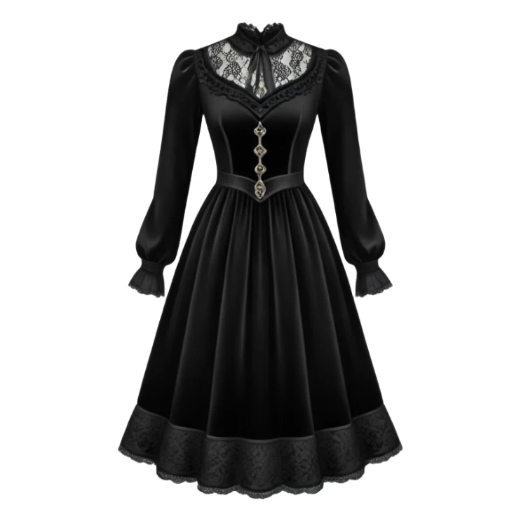 Gothic Victorian antique vintage edgy dress  sticker