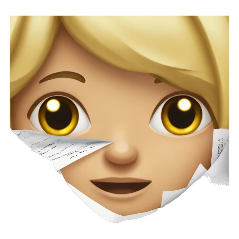 Girl with dark circles ripping up exam paper sticker
