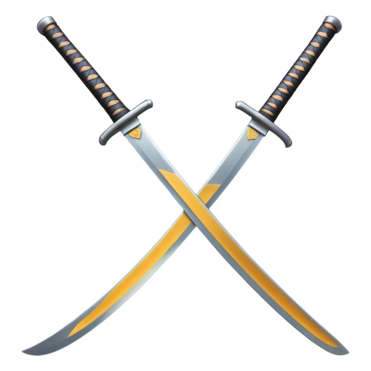 An emoji of katana sticker