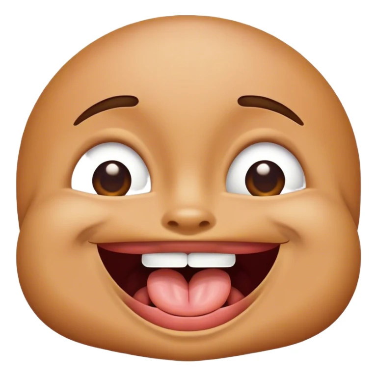 Upside down smile sticking out tongue  sticker