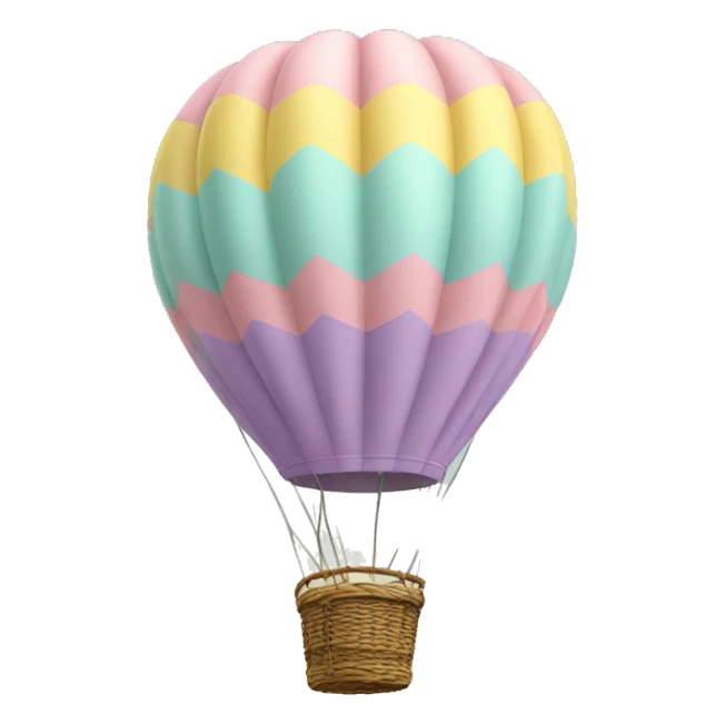 pastel hot air balloon  sticker