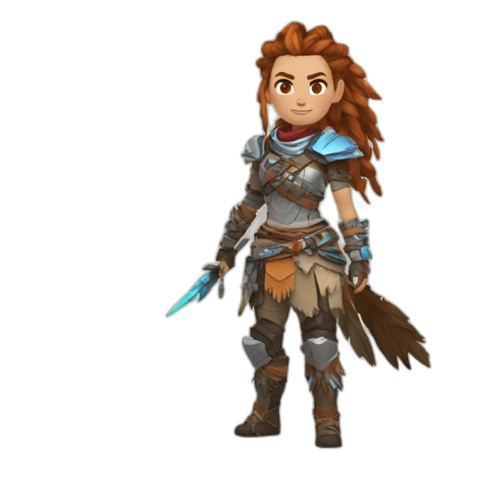 ALOY (horizon zero dawn) avec L'ARMURE ANTIQUE qui fait ses devoirs sticker
