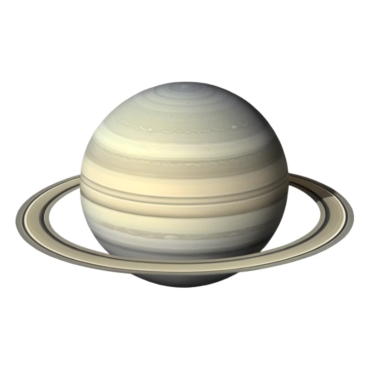 Saturn planet in greyscale colors, grey tones only sticker