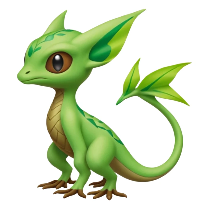 Celebi-Axew-Grovyle-hybrid-Fakémon-creature (full body) sticker