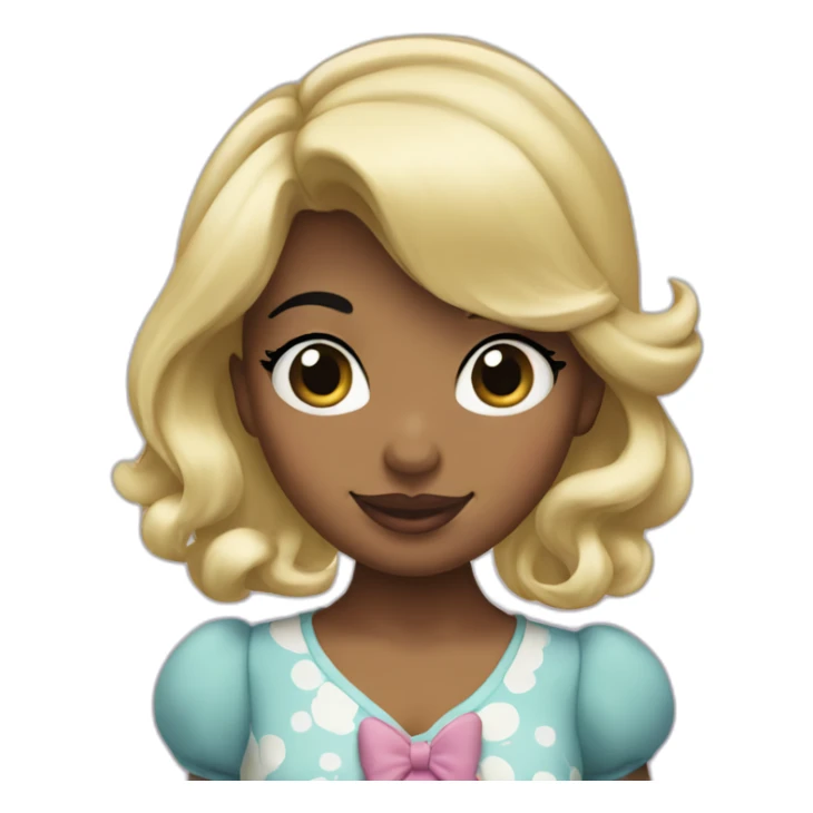 Minnie Mouse girl with blonde hair sticker