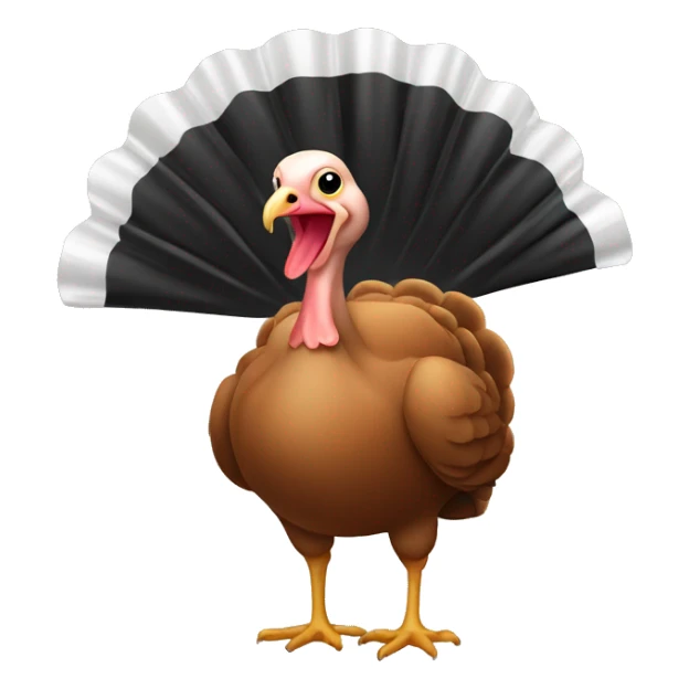 Turkey with black toast and oyster sticker