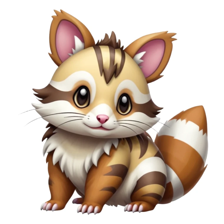 Colorful Linoone-Furret-hybrid sticker