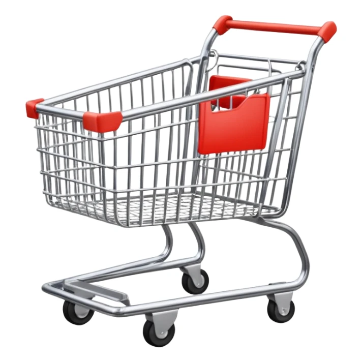 a modern shopping cart in a hardware store sticker