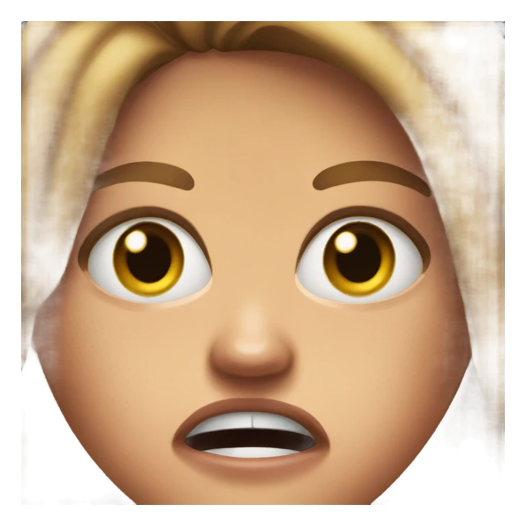 freckled girl with open mouth angry sticker