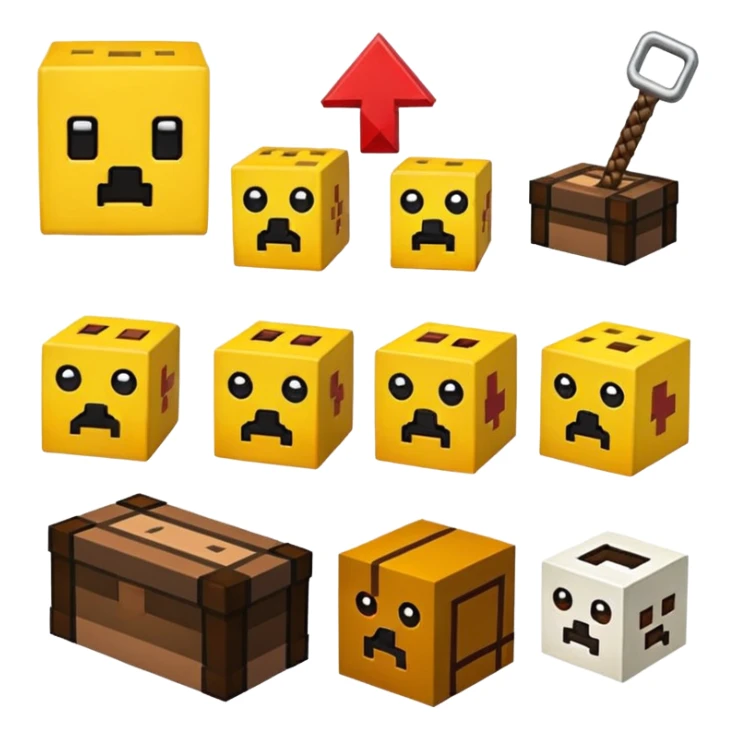 tôi muốn 1 emoji đặc trưng của minecraft sticker