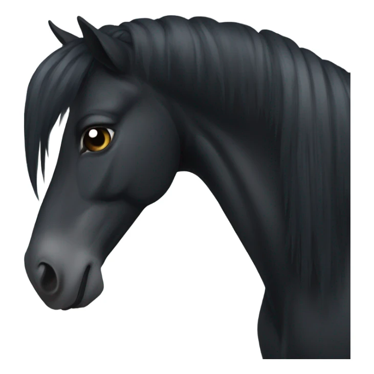 A black horse with a with streak  sticker