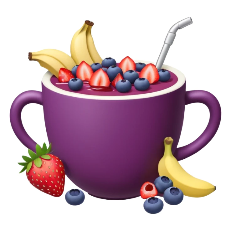 Cup açaí decor fruits sticker