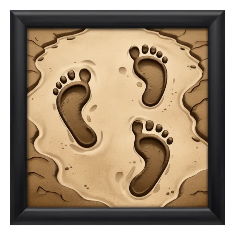 a detective film - footprints sticker