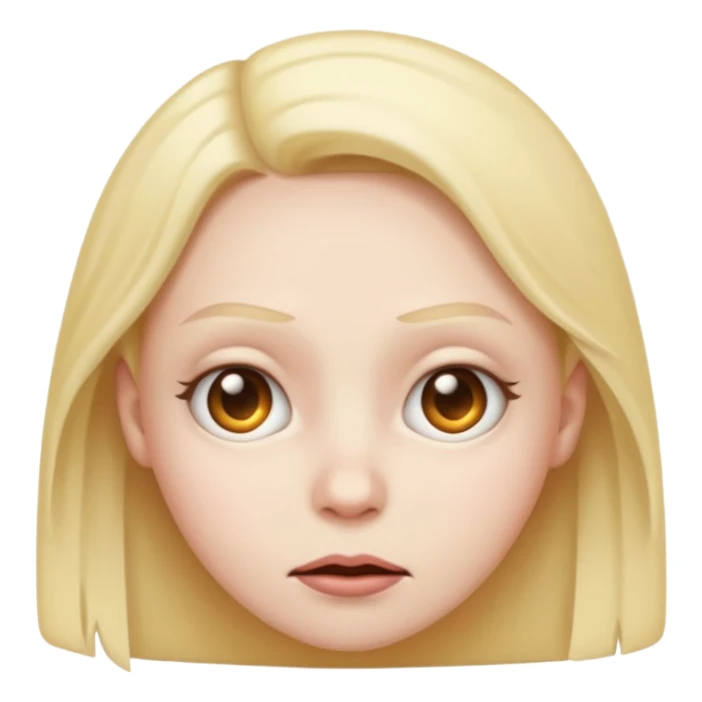 emoji with *NO* eyebrows staring into your soul  sticker