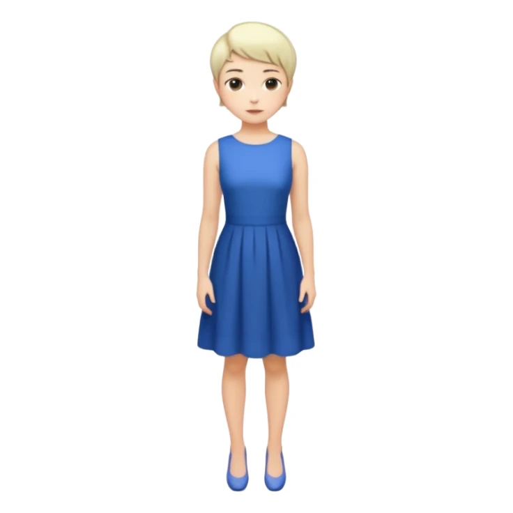 woman full body standing short pixie hair sticker