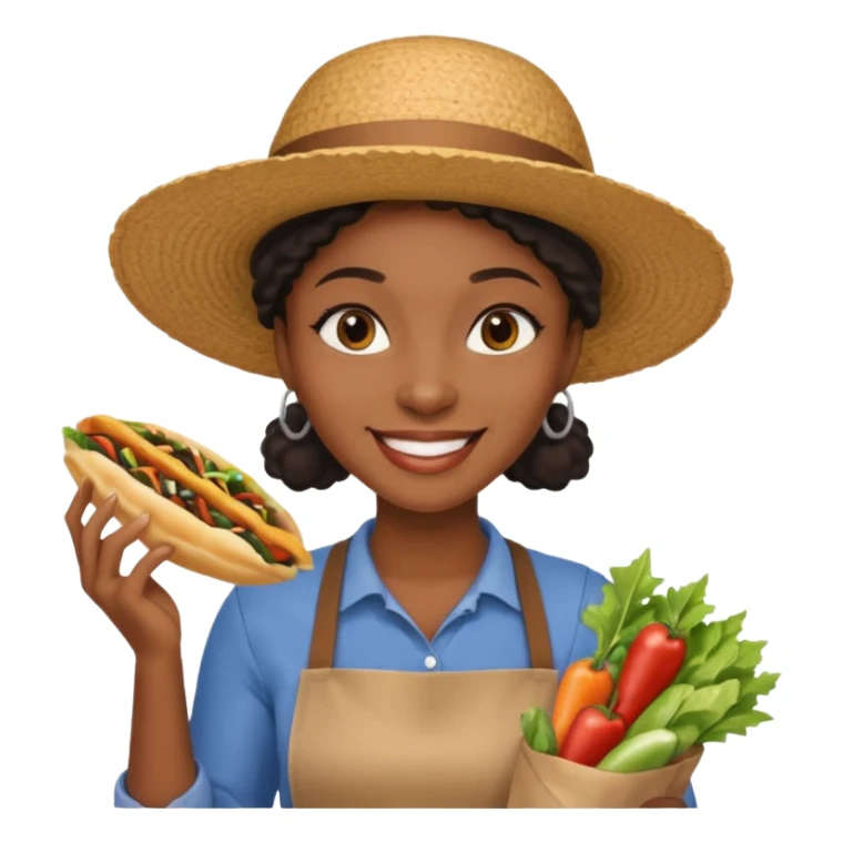 Street Food Shopper black woman  sticker