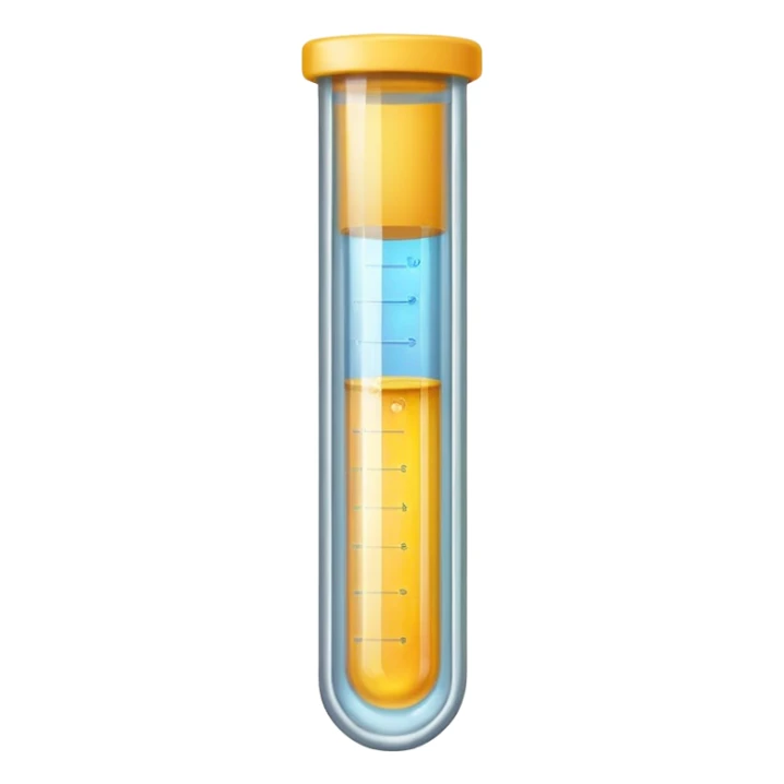 a test tube with a zipper sticker