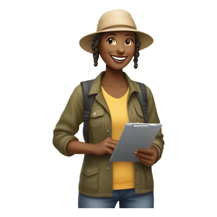Tour guide woman sticker