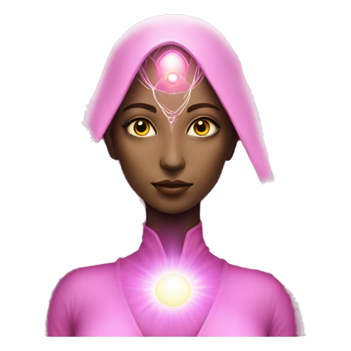 Pleiadian woman female third eye pink sticker