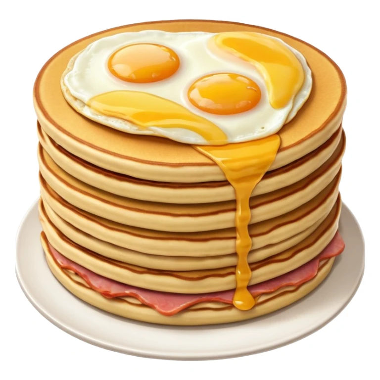 SPAM meat, eggs and pancakes breakfast  sticker