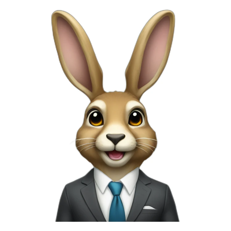 jackalope in a business suit sticker
