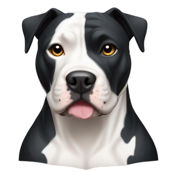 American pitbull terrier black and white sticker
