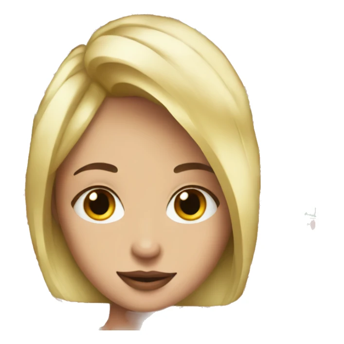 Blonde girl with coke sticker