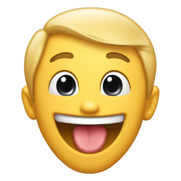 smiling and biting tongue emoji sticker