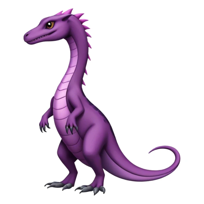 Badass cool black white grey, purple belly, salazzle-hybrid, full body sticker