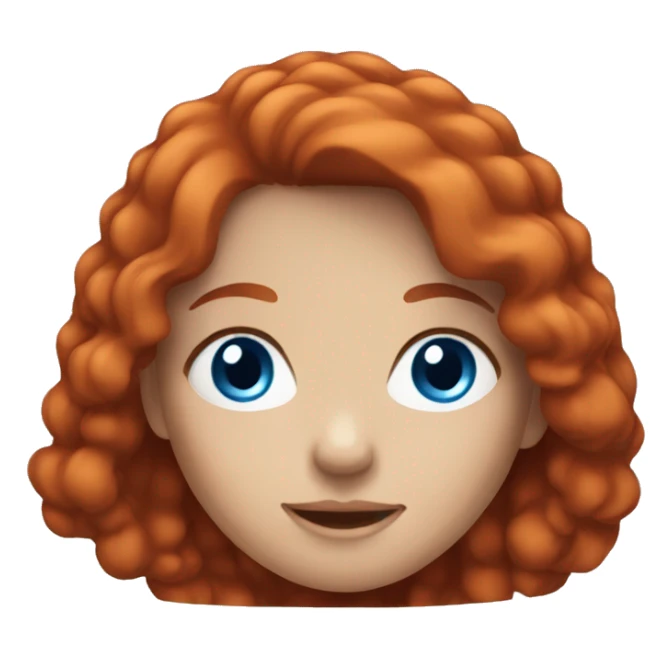 Red head girl with blue eyes sticker
