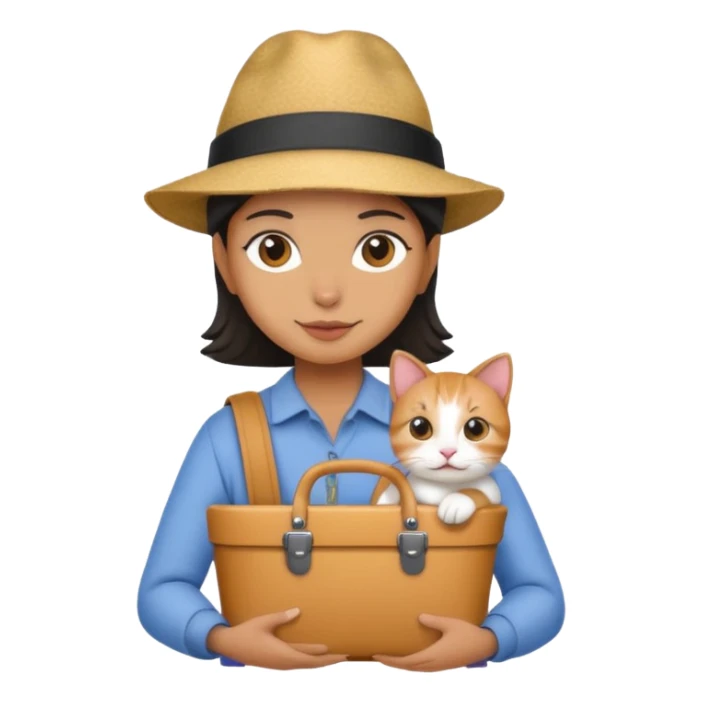 Walker witj cat in carrier, Pet Walkers. sticker