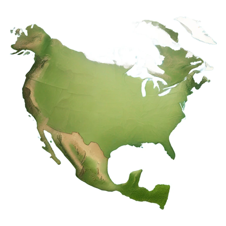 Map of North America sticker