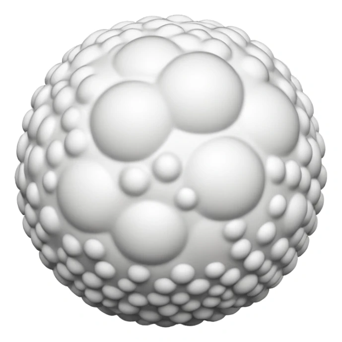 Spherical granules of Molding plastic foam  sticker