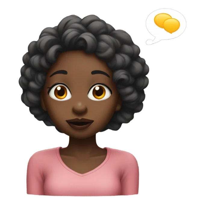 Black girl blowing a kiss sticker