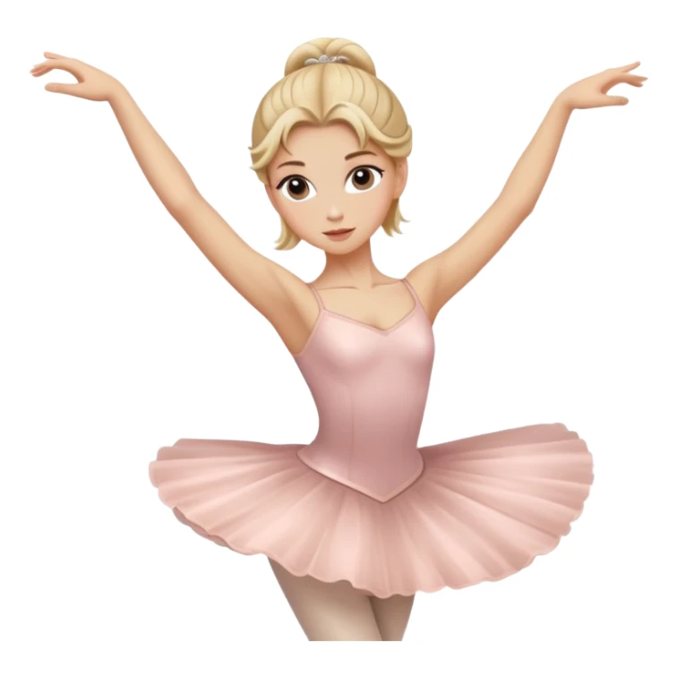 female ballet dancer, blond hair, elegant pose, no pink color sticker